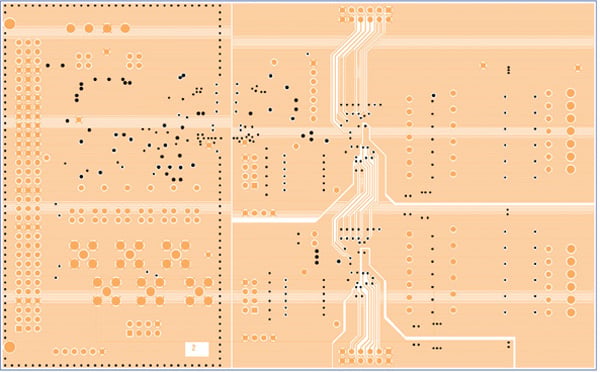Layer 2 of the EVAL-AD7280AEDZ PCB